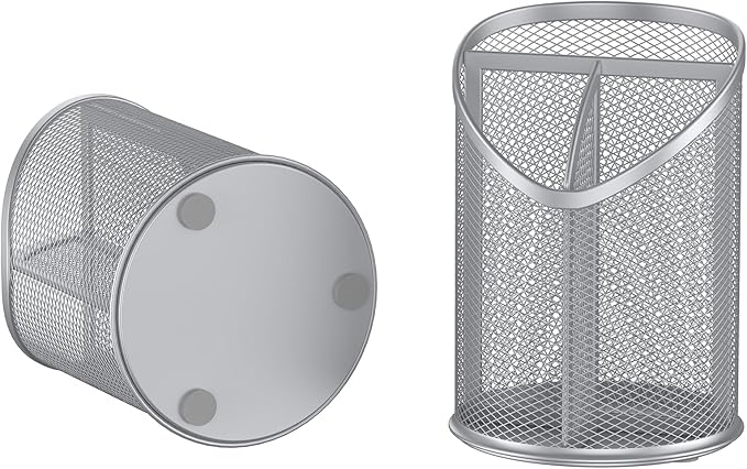 2 Pack Pen Holder Pen Organizer (Silver)