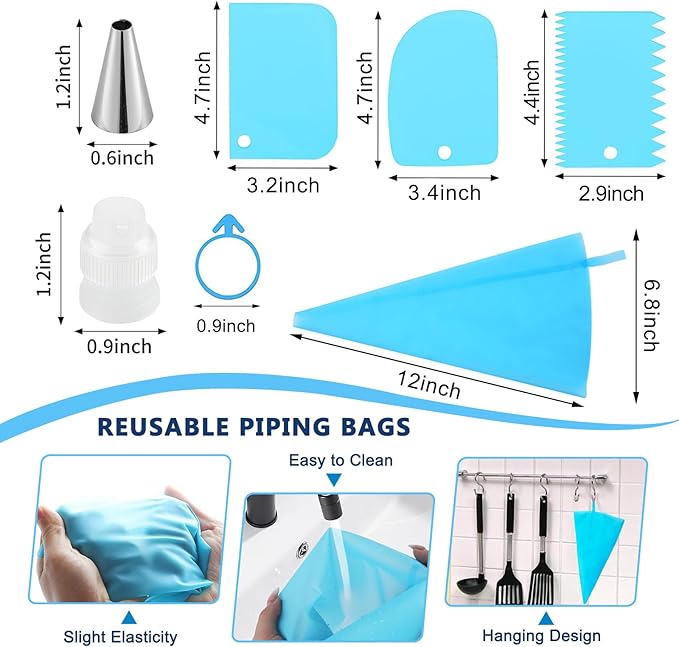 FATUXZ Cake Decorating Kit with Piping Bags and Tips Set