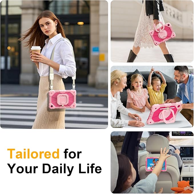 Case for Samsung Galaxy Tab A9 Plus 11 Inch 2023 Ubearkk Rugged Case for Samsung Galaxy A9+ Tablet SM-X210/X216/X218 with Screen Protector 360 Rotating Stand Shoulder Strap Pen Holder Black