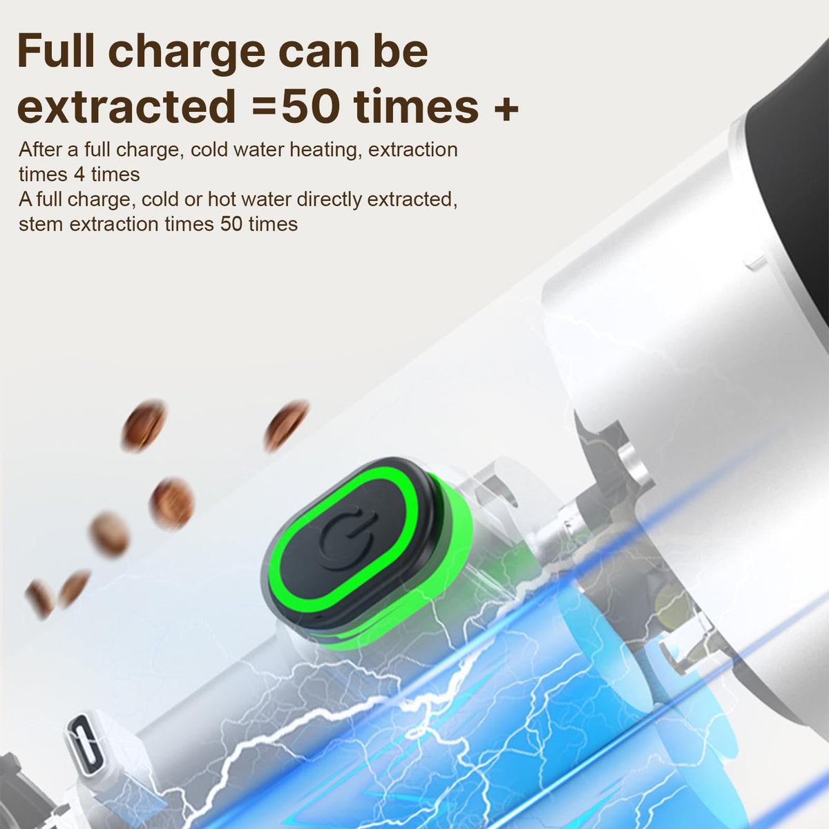 Irishom Portable Coffee Machine, 3 in 1 Cordless Electric Coffee Maker, Work with Capsule and Ground Coffee, Cold Brew and Heating Coffee Maker with 150ml Cup