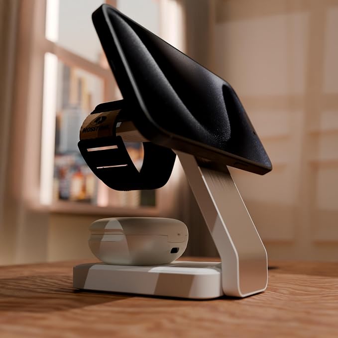 Foldable Magnetic Mag-Safe Wireless Charging Station cellhelmet Qi2 3 in 1 Fast Wireless Charging Stand with 20W PD Wall Block