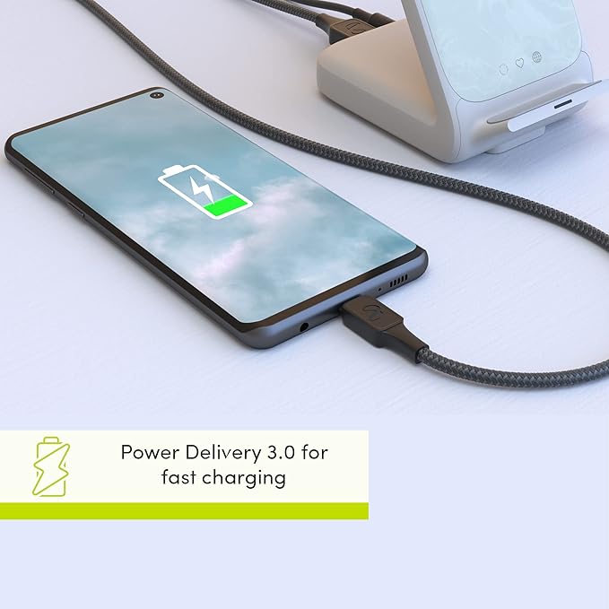 InfinityLab InstantStation Wireless Stand 33W PD USB-C and USB-A Compact Fast Charging Wireless Charger (Black)
