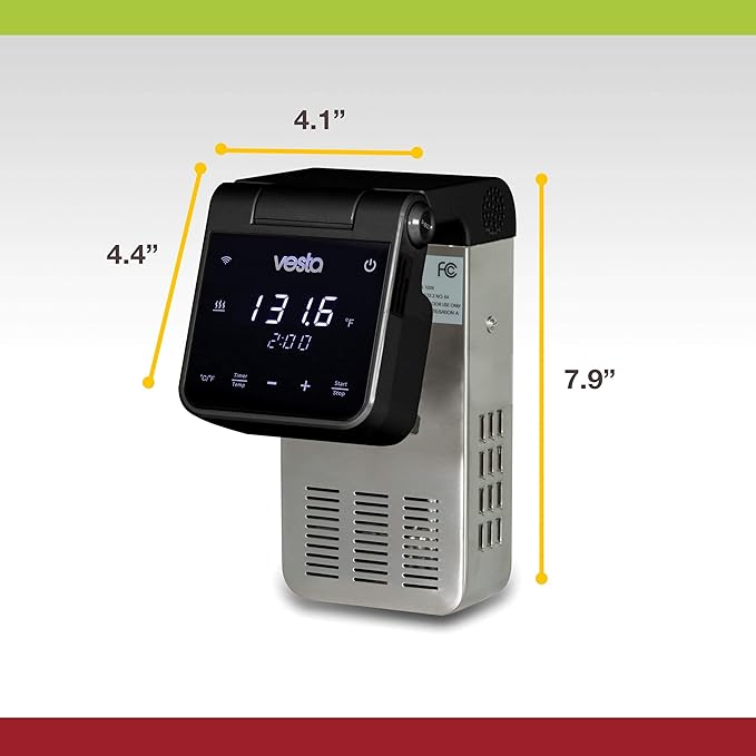 Vesta Precision Imersa Elite Sous Vide Cooker for Precision Cooking Every Time | App Enabled | Precise Temperature Control | Touch Panel
