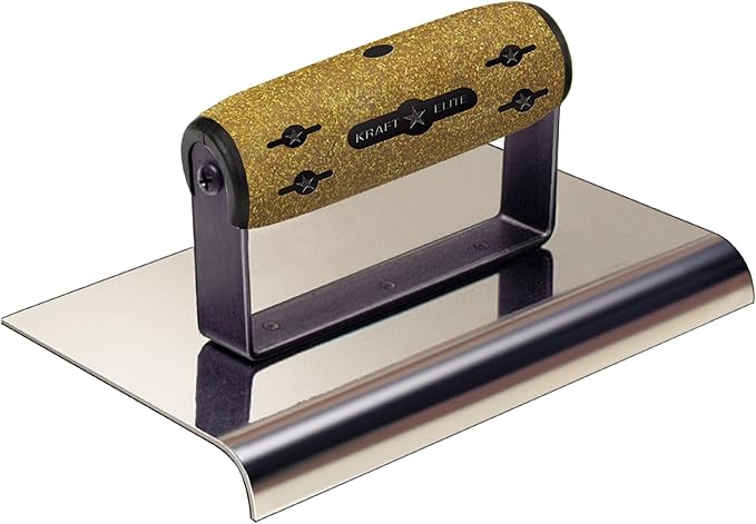 Kraft Tool Kraft CFE039K 8" by 8" 1/4-Radius 1/2"L Elite Series Five Star Stainless Steel Hand Edger with Cork Handle (1per Pack)