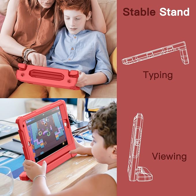 JETech Kids Case for iPad mini 5/4/3/2/1 Black | For iPad mini 7.9 (2019/2015/2014/2013/2012) Built-in Screen Protector 360 Handle Stand Shockproof Kid-Friendly