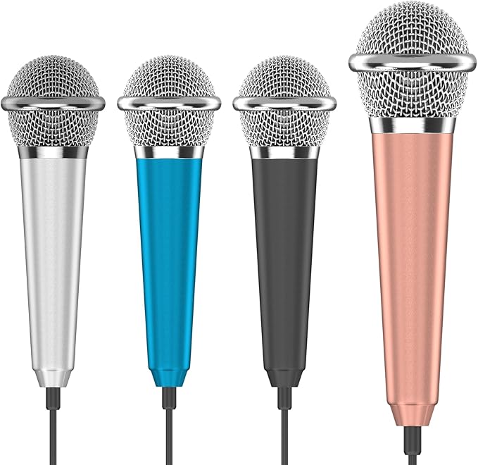 Mini Microphone for iPhone iPad Small ASMR Tiny Microphone for Voice Video Recording Singing, Vlogging, Podcasting YouTube (1 PCS Rose Golden)