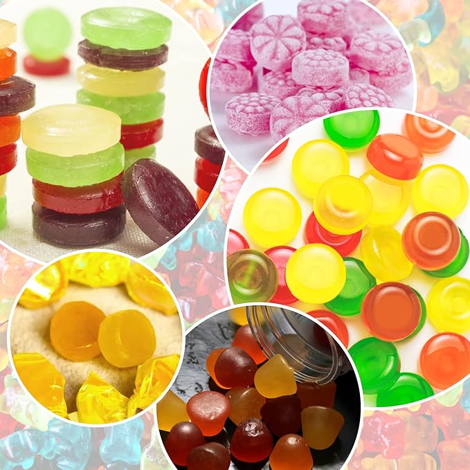 Vodolo Gummy Molds Silicone for Keto Snacks, 4 Pcs 55-Cavity Round Shape Mold for Apple Cider Vinegar Gummies Candy Making Supplies