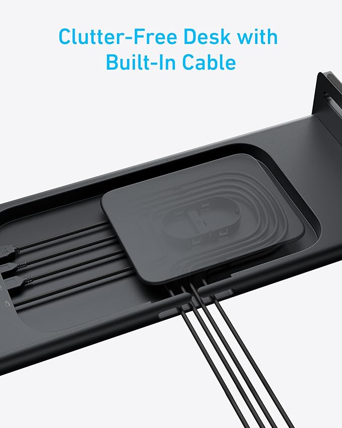 Anker USB C Hub, 10-in-1 Aluminum Monitor Stand with 100W PD, 5Gbps USB Ports, 4K@60Hz HDMI Display, Built-in 3.3 ft Cable, Clutter-Free Desk for MacBook, Dell, and Full-Function USBC Devices
