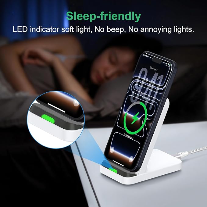 Wireless Phone Charger Android Stand for Android Samsung S26 Ultra/S26+/S26 | 15W Wireless Charging Pad Android Charger Flat Station Dock for Samsung Galaxy S26 S25 Ultra S25 FE S25 Edge S24 S23 S22 S