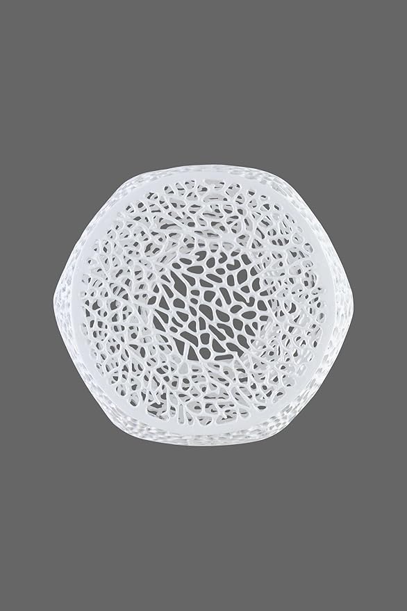 Modern Contemporary Round 20" End Table, Solid Aluminum intrigued Design, Mesh Drink Table, Creative Side Table for Living Room and Bedroom, Casted in White