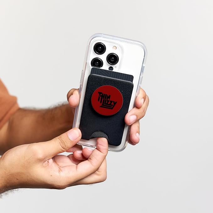 Thin Lizzy – Stacked Black Logo PopSockets Adhesive PopGrip