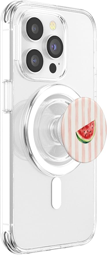 Pink Stripe Watermelon Pattern PopSockets Adhesive PopGrip