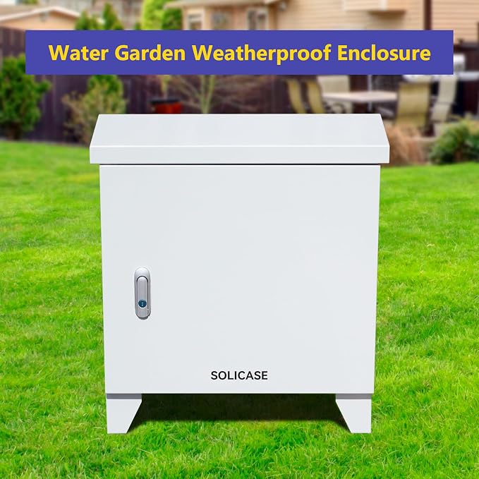 Pond Aerator Weatherproof Outdoor Cabinet, Air Pump 20”W×14.6”D×18”H