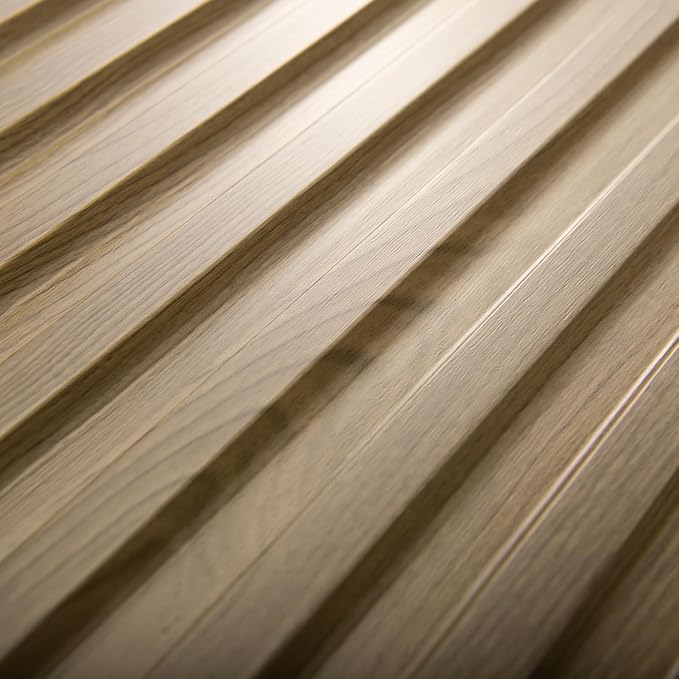 Art3d 12-Pack Slat Design 3D Wall Panels for Interior Wall Decor, 2x4 FT PVC Decorative Drop Ceiling Tiles - Walnut