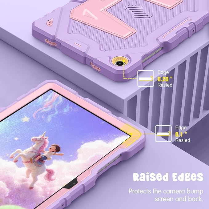 Fintie Kid-Friendly Case for Samsung Galaxy Tab A11+/A9+ 11'' Black | Rugged Shockproof Case Kickstand & Shoulder Strap Adjustable Stand 3-Layer Drop Protection for Learning & Travel