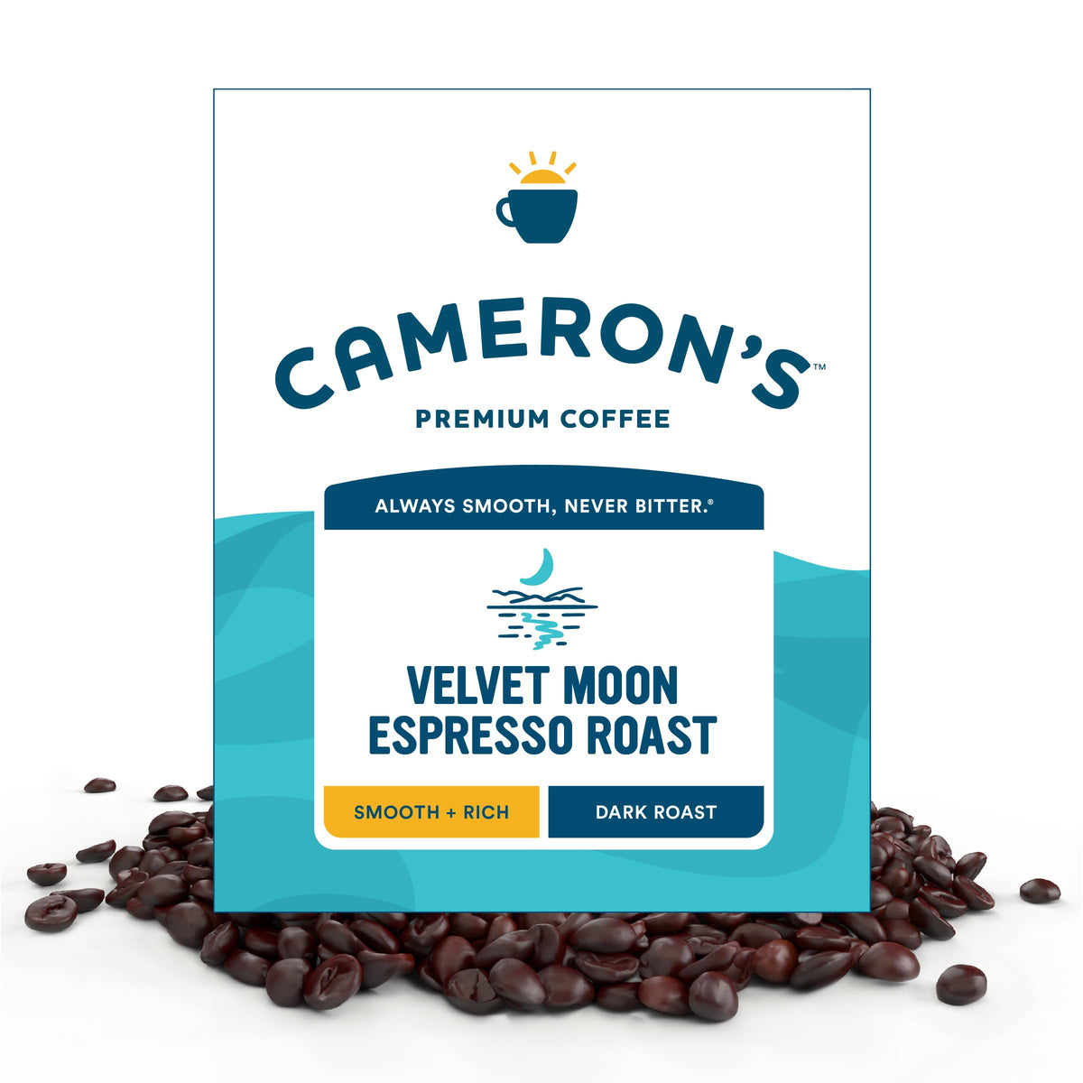 Cameron's Coffee Roasted Whole Bean Coffee, Scandinavian Blend, 28 Ounce