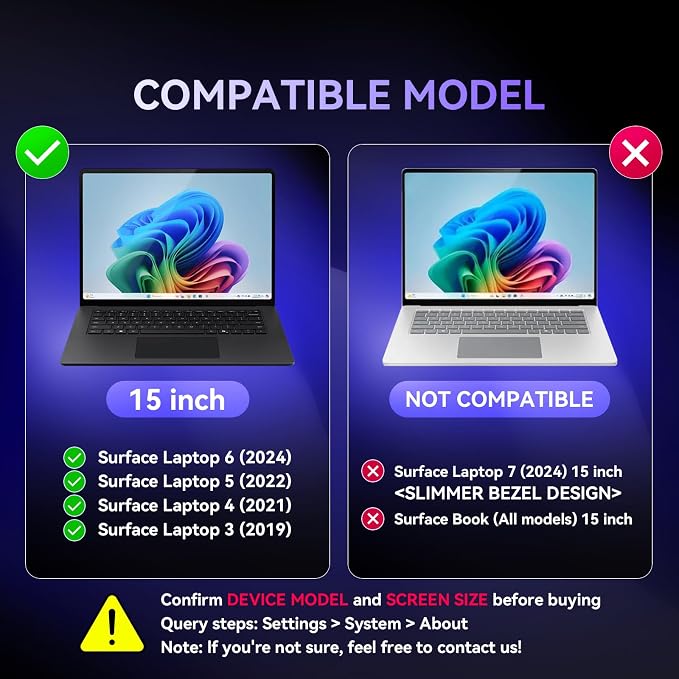 Privacy Screen Filter for Microsoft Surface Pro 11/10/9/8/X-13'' Removable | Nano-Suction Easy On/Off RemovableUV&Glare BlockBlue Light Block Computer Screen Filter Shield for Microsoft Surface