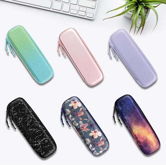 Fintie Holder Case for Apple Pencil Pro, Apple Pencil (USB-C / 1st / 2nd Generation), PU Leather Carrying Bag Sleeve Compatible with Pen, USB Cable, Samsung Stylus, Lilac Purple