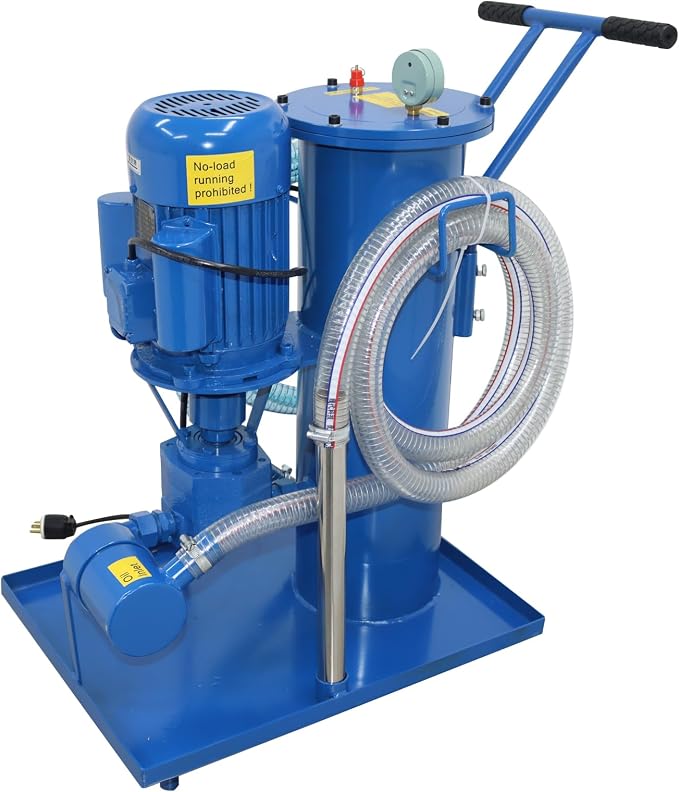 220V Filtering Machine Portable Hydraulic Oil Filter Cart Single Cylinder