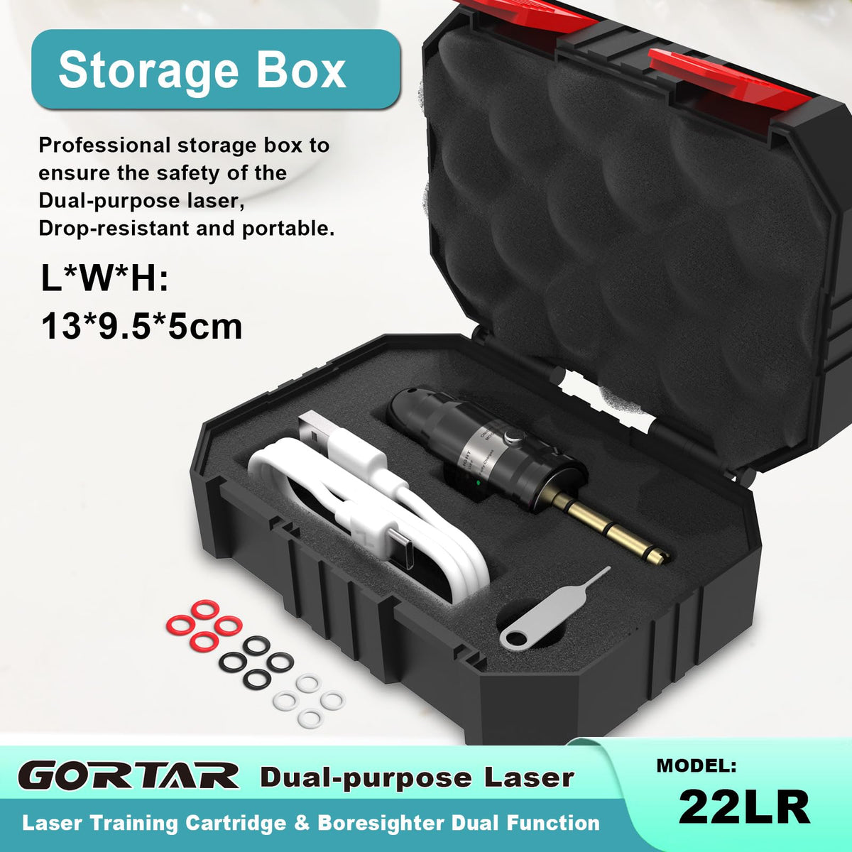 GORTAR Laser Training Cartridge & Boresighter Dual Function for Cal 22LR/.223REM to Dry Fire Practice and Bore Sighting