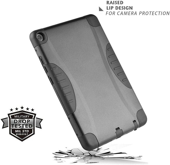 Verizon Rugged Case with Built-in Screen Protector for ASUS ZenPad Z8s 7.9 inch Tablet - Black