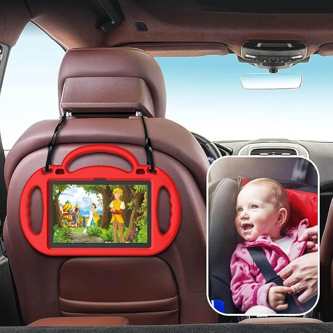 Kid-Proof Case for 8 Inch Tablet(12th/10th Generation 2024/2022/2020 Release) - Durable Shockproof Protective Cover with Shoulder Strap for 8 Plus Tablet Not for iPad Samsung Tablet Black