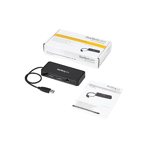 StarTech.com USB 3.0 Mini Dock - Dual Monitor USB-A Docking Station with DisplayPort 4K 60Hz Video & Gigabit Ethernet - 1ft (30cm) cable - Portable USB 3.1 Gen 1 Type-A Laptop Adapter, TAA