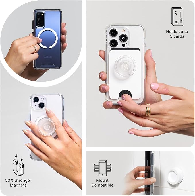 PopSockets Magnetic Suction Phone Mount Surface Mount for MagSafe Light Blue - Blue Sigh