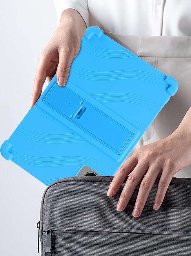 for SHARECLOUD P10_T (10.1 Inch) Android 16 Tablet Protective case ZBAGUG Shockproof Lightweight Silicone Protective Cover with Stand Child-Friendly Protection Easy to Clean Design Black.