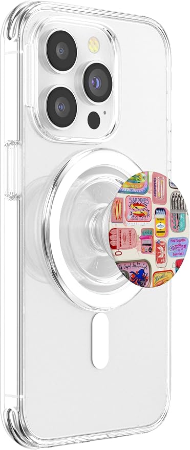 Retro Sardine Tin Canned Fish European Summer Scrapbook PopSockets Adhesive PopGrip
