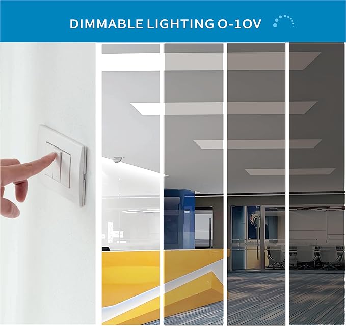 2x2 FT LED Light Flat Panel, 20/25/30/35/40W, 5 Color Temps 3K/3.5K/4K/5K/6.5K, Dimmable Recessed Drop Ceiling Lights, 2500-5000 Lumens, Lay in Fixture for Office, 120-277V, ETL DLC(6 Pack)