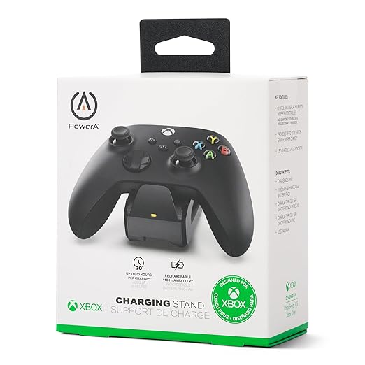 PowerA Solo Charging Stand for Xbox Series X|S - Black, Works with Xbox One, Charging Station for Xbox Wireless Controller, Officially Licensed