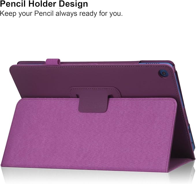 Case for TCL Tab 8 LE 8.0 inch (2023 Release Model: 9137W) - Slim Lightweight Folio Stand Cover PU Leather Case Cover + 1 Stylus (Navy Blue)