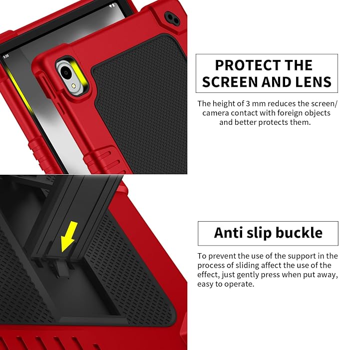 for Onn 12.1 Tablet Pro Model:100146663 CaseShockproof Rugged Case with 2 Pcs Screen Protector Shoulder Strap for Walmart Onn 12.1 Tablet Pro (2024 Model:100146663) (Black/Blue)