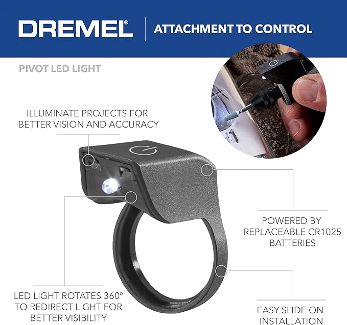 Dremel 4300-5/40 High Performance Rotary Tool Kit with LED Light- 5 Attachments & 40 Accessories - Ideal for Grinding, Cutting, Wood Carving, Sanding, and Engraving