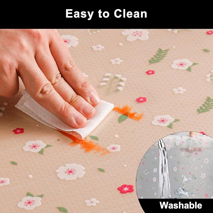 Cooyes Shelf Liner – Premium Non-Adhesive Cabinet & Drawer Liner for Kitchen – Waterproof Shelf Paper with Modern Pattern – Durable EVA Cabinet Mat – Easy to Cut (24" W x 120" L)