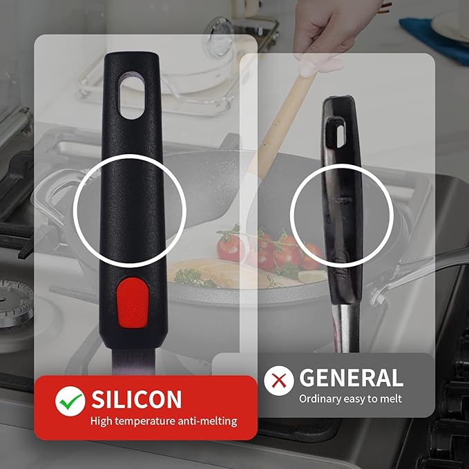 Collfa Kitchen Cooking Utensils Large Silicone Spatulas Turner Heat Resistant 3-Pack Set For Nonstick Cookware,BPA-Free Rubber Thin Slotted Flexible Flipper Spatula for Egg,Pancake,Fish,Cookie,Steak
