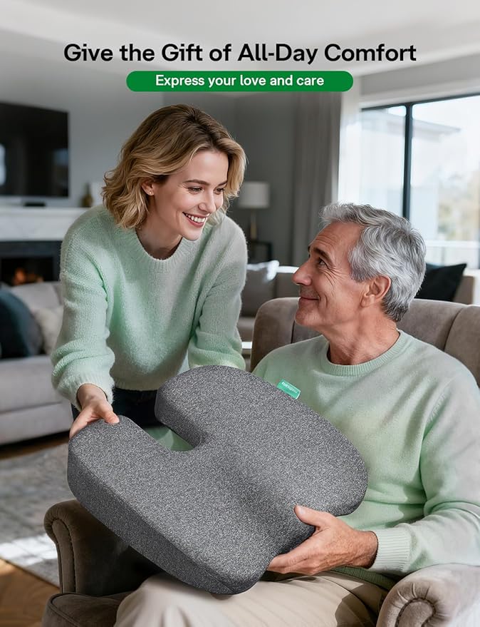 Medisana Gel Wheelchair Cushions for Pain Relief,GC 150G Seat Cushion for Tailbone, Sciatica, Back & Hip Support, Ergonomic Office Chair Cushion for Office, Car Seat & Wheelchair (Grey-19×16"×2.8")