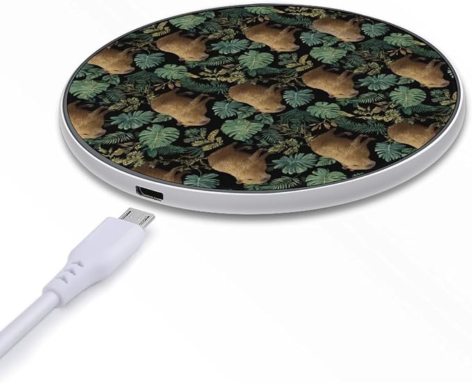 Capybaras Print Wireless Charger SlimWireless Charging Pad Anti-Slip Charger Mat for Men Women