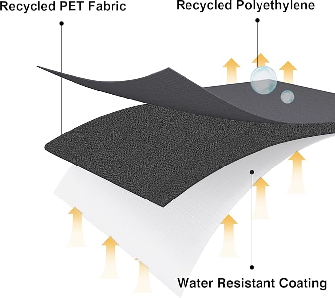 acoveritt RPET Frabric Cover for Flat Griddle Cover, Black;Fit Slate 30" griddles