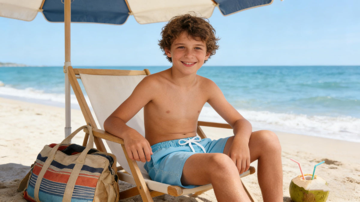 Cozople Bathing Suit for Teens Swimsuit Summer UPF Quick Dry Beach Board Shorts Stretchy Boxer Brief Liner Compression Swimming Shorts for Casual Sports Running Shorts Solid Blue