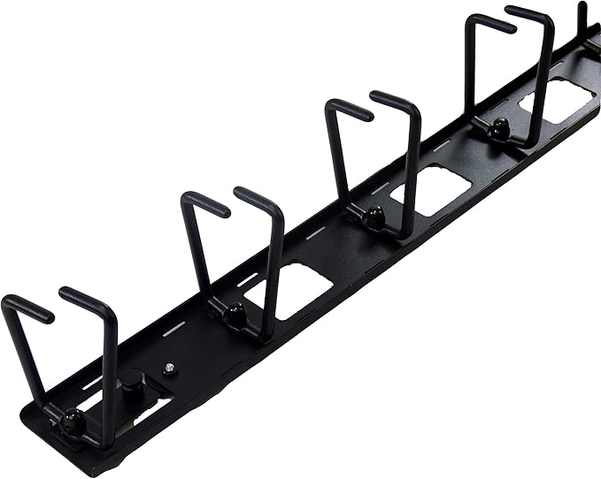 APC Rackmount Vertical Cable Organizer, AR8442, 8 Cable Rings, Zero U