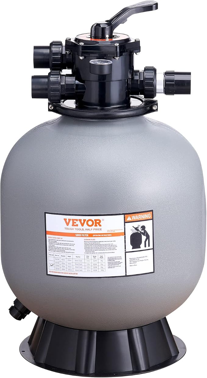 VEVOR 22 Inch Sand Filter, Above Inground Swimming Pool Sand System