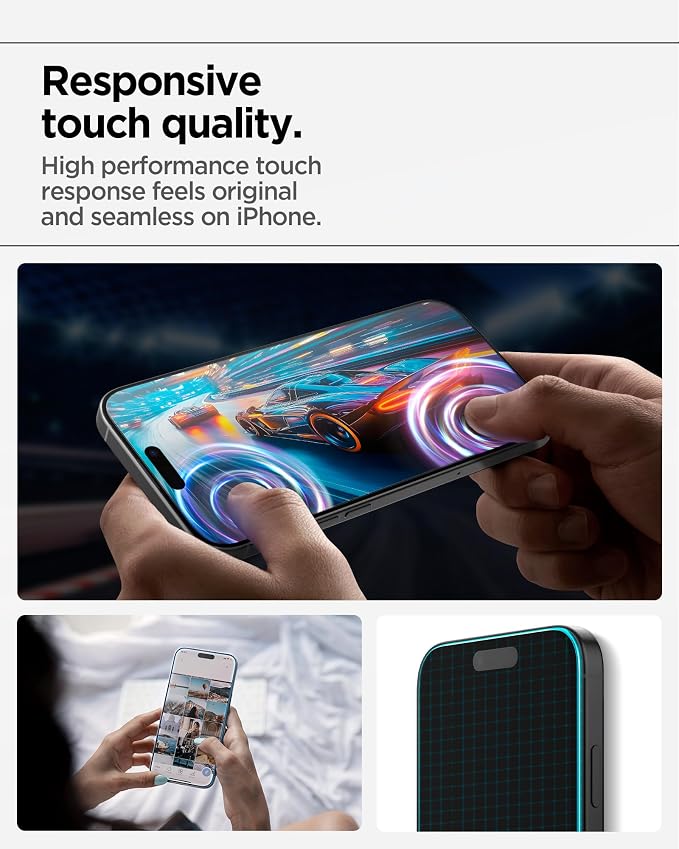 Spigen AlignMaster S Privacy Screen Protector for iPhone 17 Pro Max | 9H+ tempered glass Privacy AlignMaster S auto align tray 100% clarity Original touch Case-friendly 2Pack
