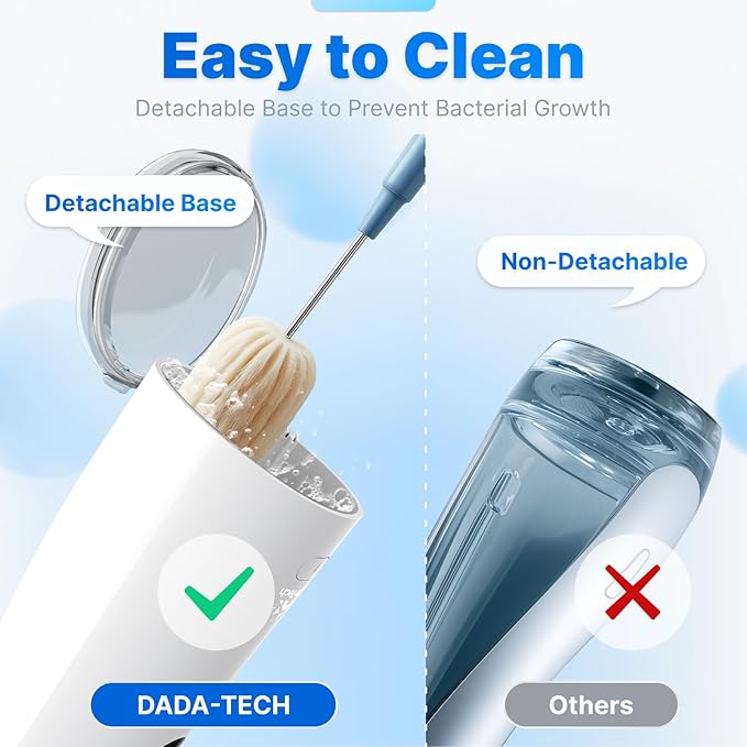 Water Flosser for Teeth, Cordless Oral Irrigator Portable Dental Cleaner Picks with 8 DIY Modes 7 Jets 300ml Tank Braces Flossers Rechargeable (White)