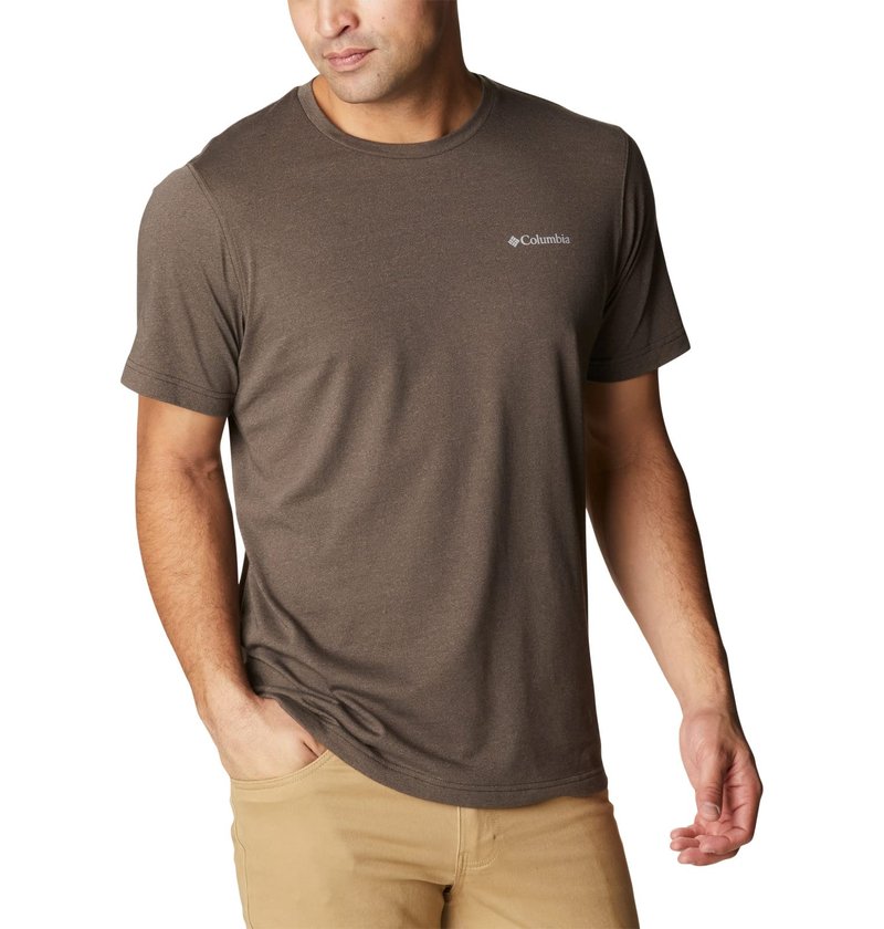 Columbia Men's Thistletown Hills Short Sleeve, Cordovan Heather, Small