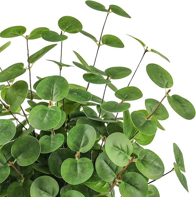 5pcs Artificial Eucalyptus Stems Decor 3D Real Touch Tall 24" Faux Eucalyptus Branches Fake Greenery Plants Stems for Vase Home Party Wedding Decorations