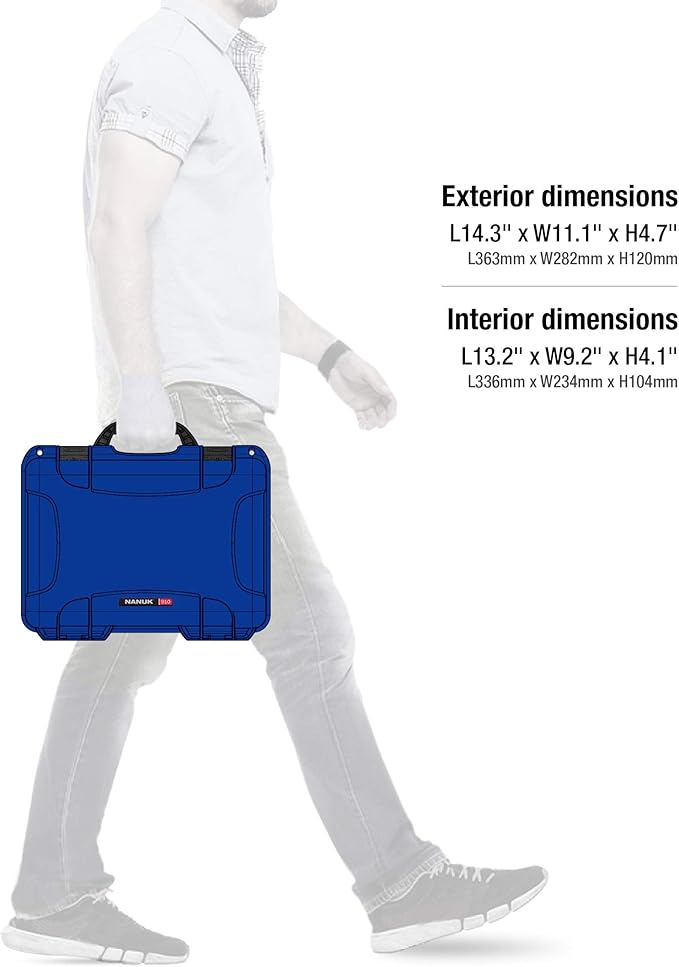 Nanuk 910 Waterproof Hard Case Empty - Blue (910-0008)