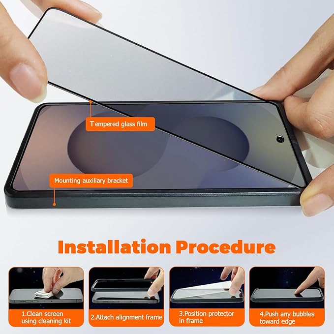 2 Pack Matte Glass Screen Protector for Samsung Galaxy S24 Ultra 5G(6.8 inch), Anti-Glare & Anti-Fingerprint Case Friendly Tempered Glass Film, Bubble Free,Fingerprint unlock,HD Clear,Smooth as Silk