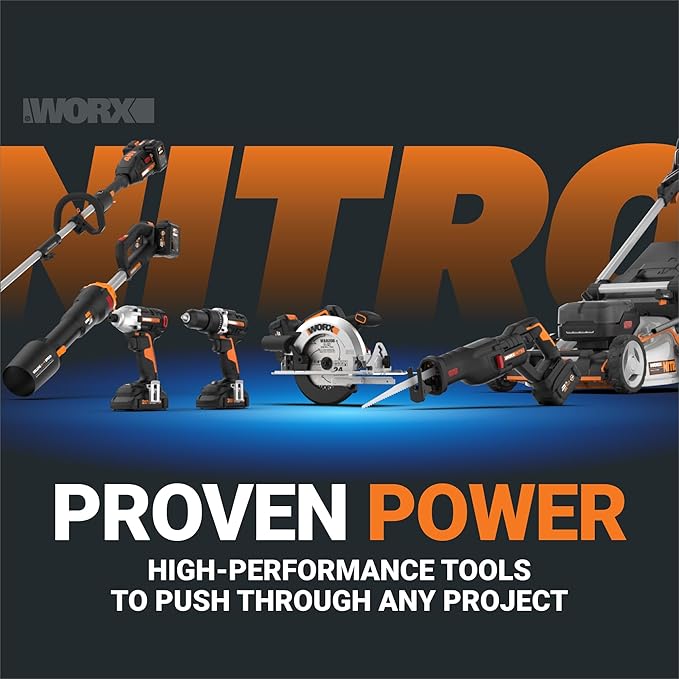 Worx Nitro 20V 18GA Brad Nailer Cordless Fires 80 Nails Per Minute, Cordless Nail Gun Anti-Ejection, Nail Gun Battery Powered Tool-Free Jam Release WX842L.9 Power Share – Tool only